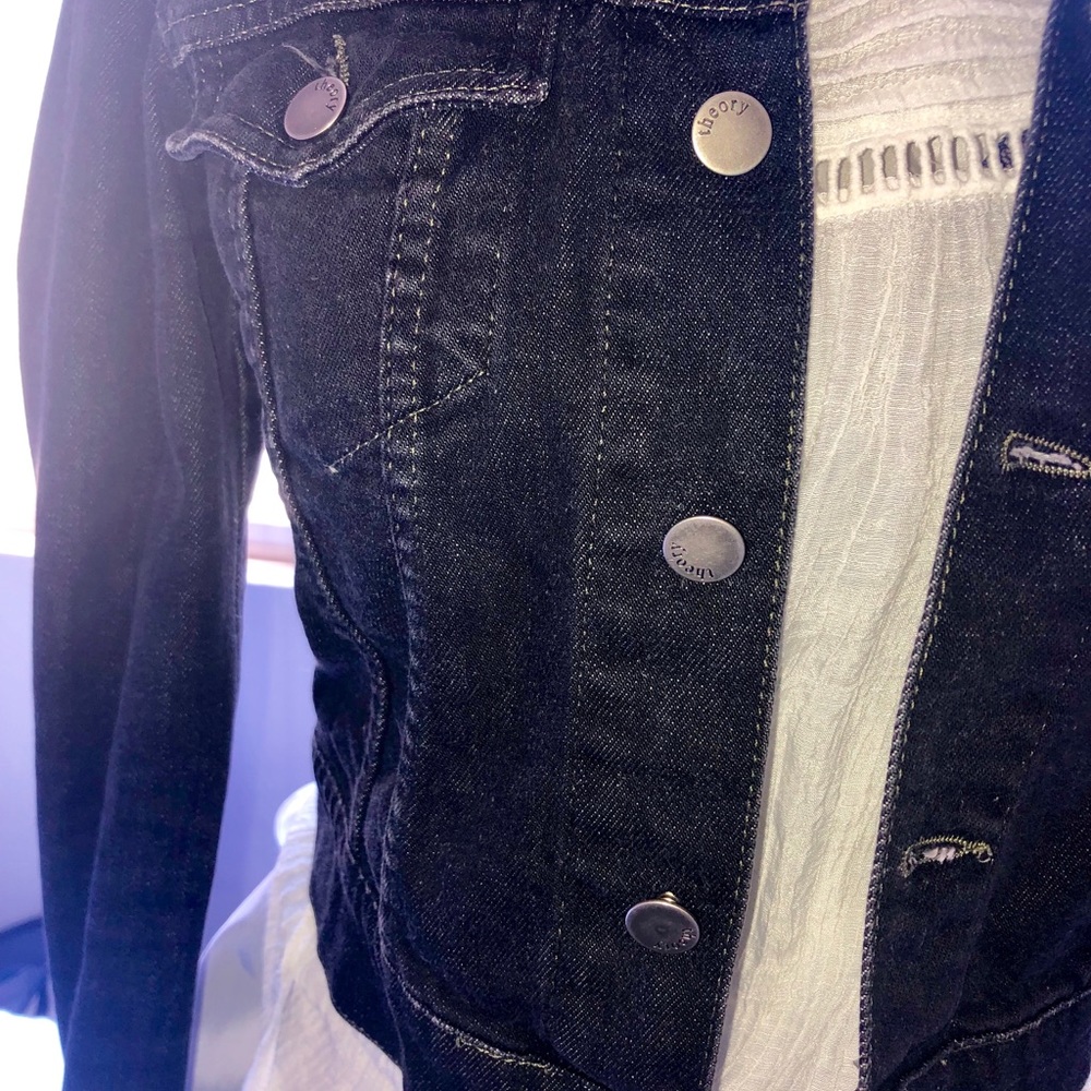 Vintage Theory Cropped Black Jean Jacket